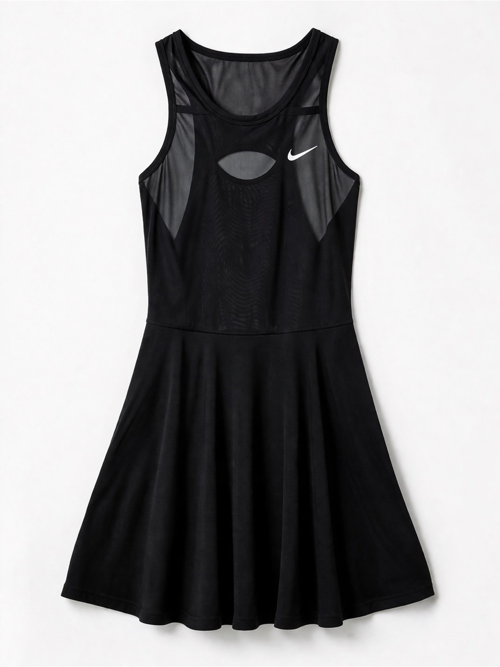 Nike Black Mesh-Panel Athletic Dress with Pink Swoosh